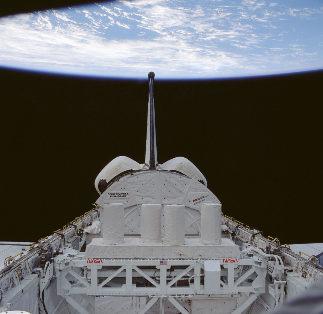 View of the Shuttle Columbia's payload bay and payloads in orbit - Free Images, Stock Photos and Pictures on Pikwizard.com