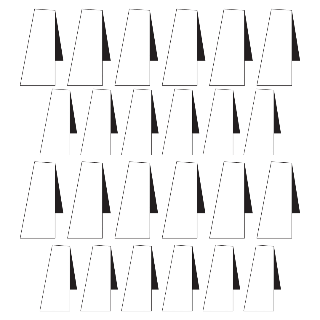 Geometric Black and White Patterns on Transparent Background