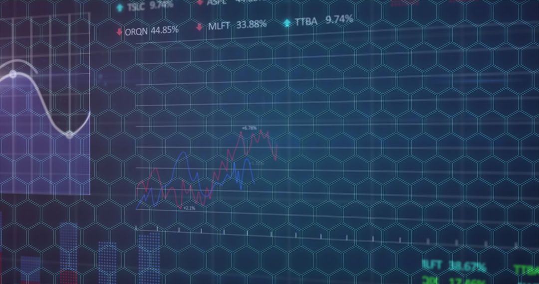 Digital Stock Market Graph Displaying Financial Trends