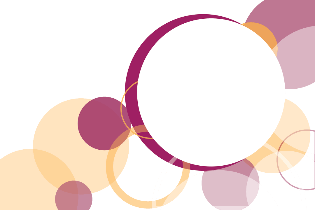 Abstract Colorful Circles on Transparent Background Illustration