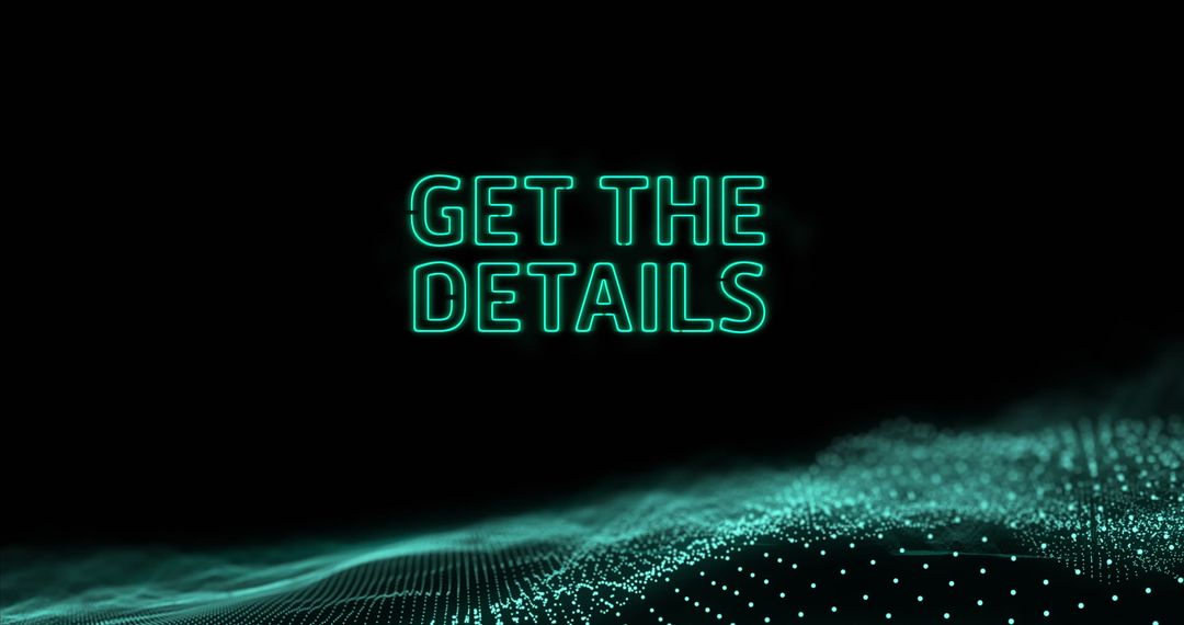 Get the Details Digital Text Over Green Mesh Network