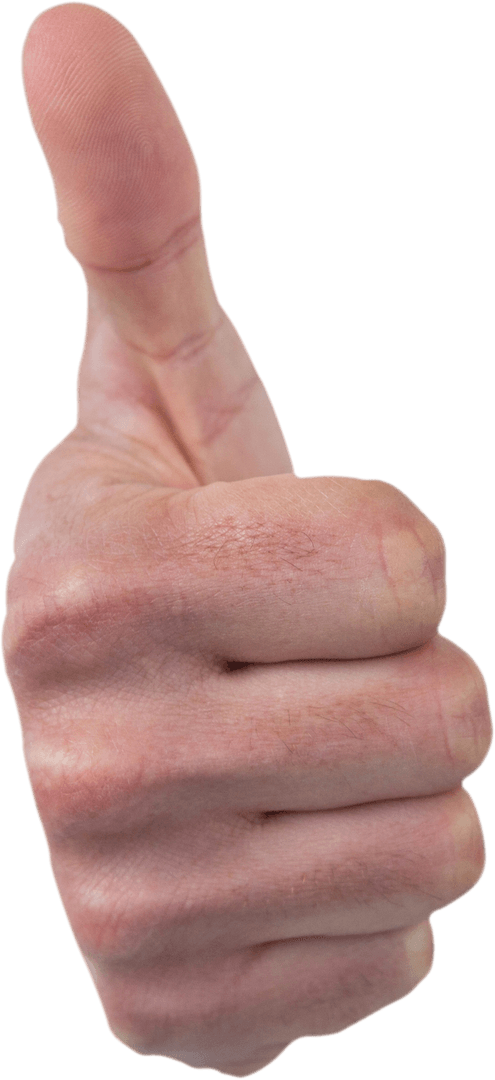 Transparent Background Thumbs Up Gesture