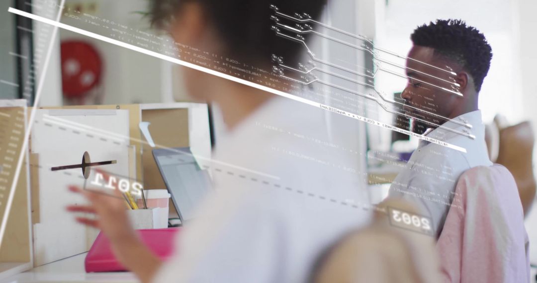 Professional Team Collaborating at Modern Office Workspace