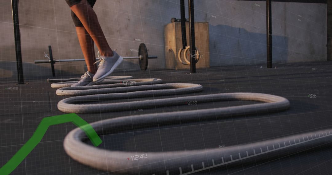 Person Exercising with Jump Rope in Urban Outdoor Gym - Free Images, Stock Photos and Pictures on Pikwizard.com