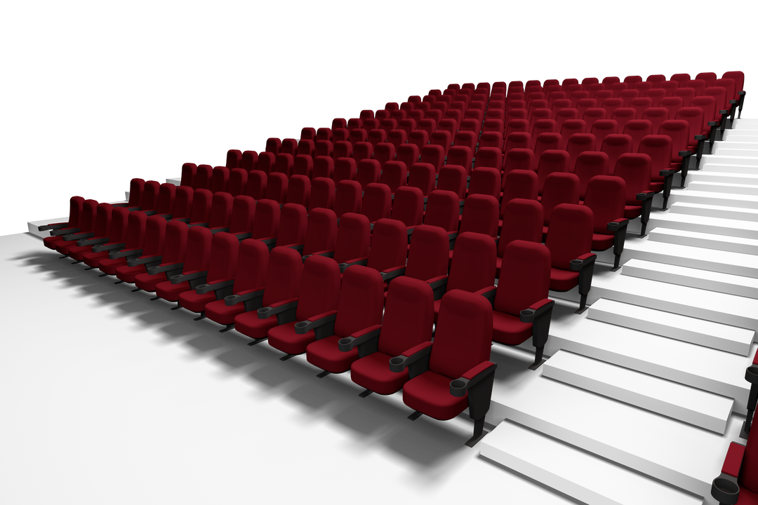 High Angle View of Rows of Transparent Red Theater Chairs - Download Free Stock Images Pikwizard.com