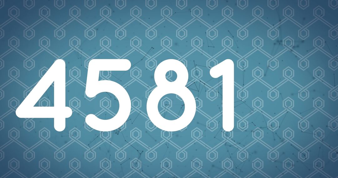 Digital Number 4581 Abstract Futuristic Design