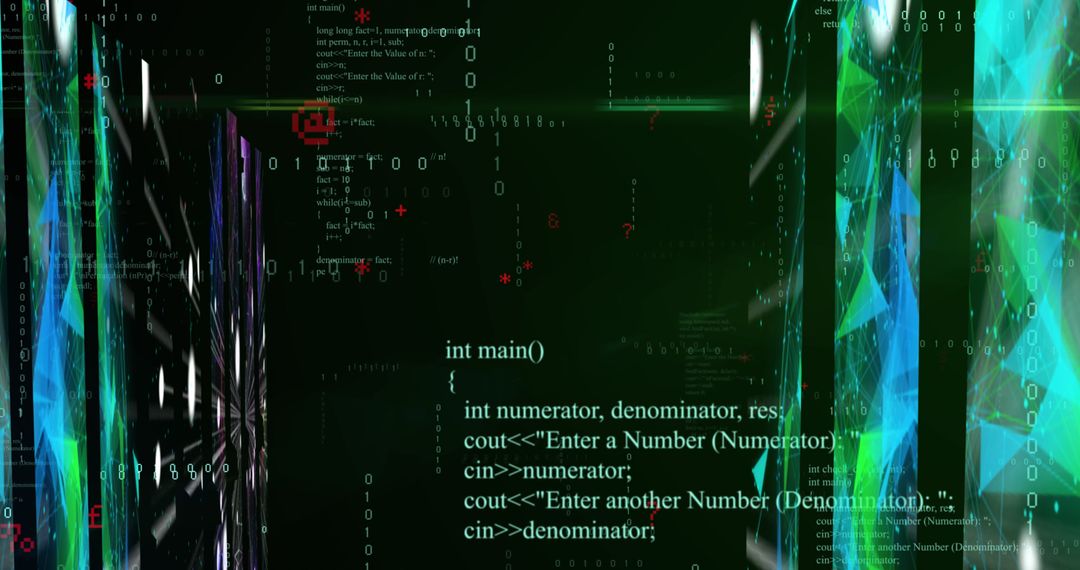 Digital Code with Abstract Geometric Shapes
