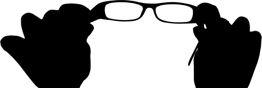 Silhouette of Hands Holding Glasses on Transparent Background