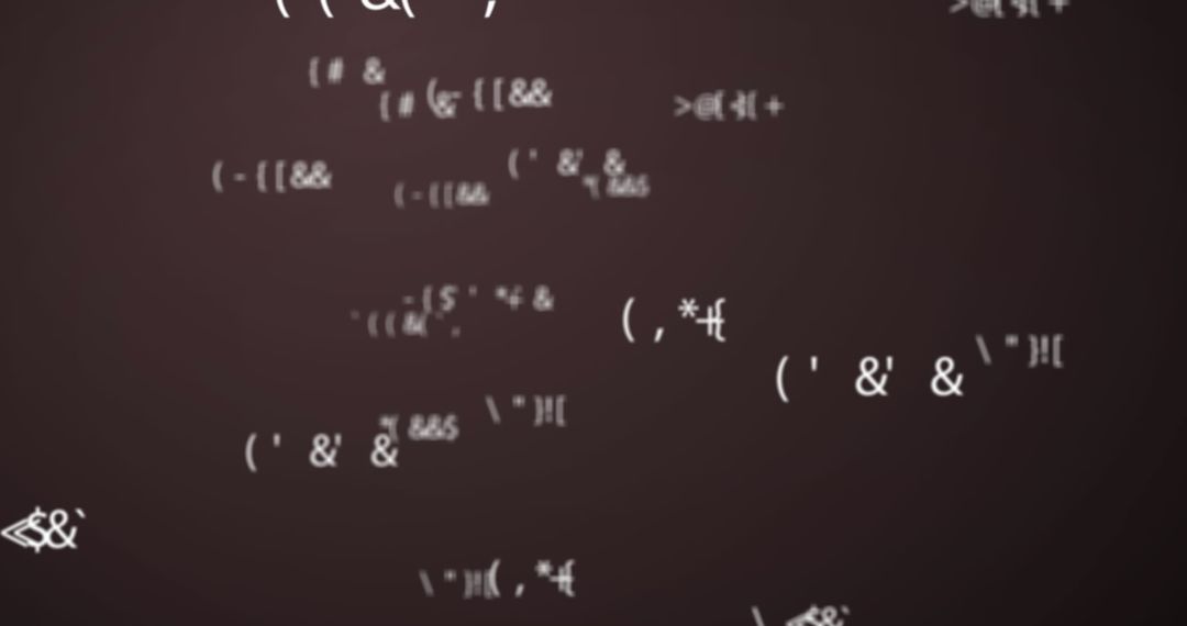 Abstract Mathematical Symbols on Brown Digital Screen
