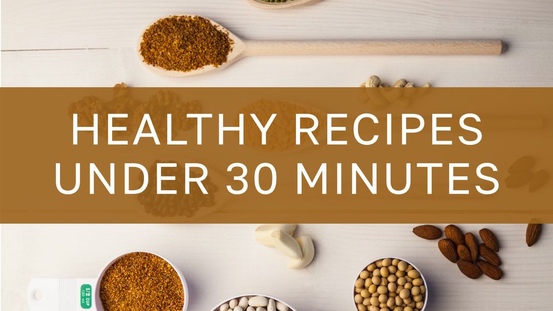 Healthy Recipes Under 30 Minutes with Nutrient-Rich Ingredients - Download Free Stock Templates Pikwizard.com