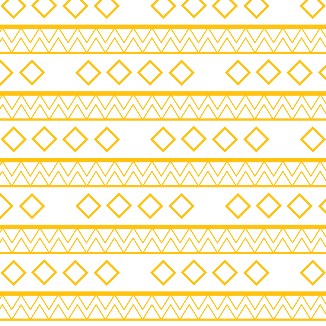 Geometric Yellow Shapes Pattern on Transparent Background