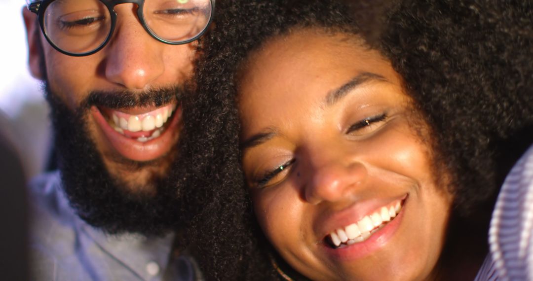 Happy African American Couple Close-Up, Smiling and Enjoying Moment - Free Images, Stock Photos and Pictures on Pikwizard.com