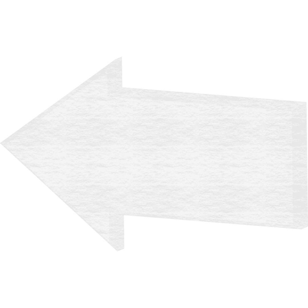 White Textured Arrow on Transparent Background