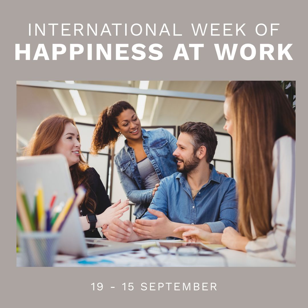 Diverse Team Celebrating Happiness at Work