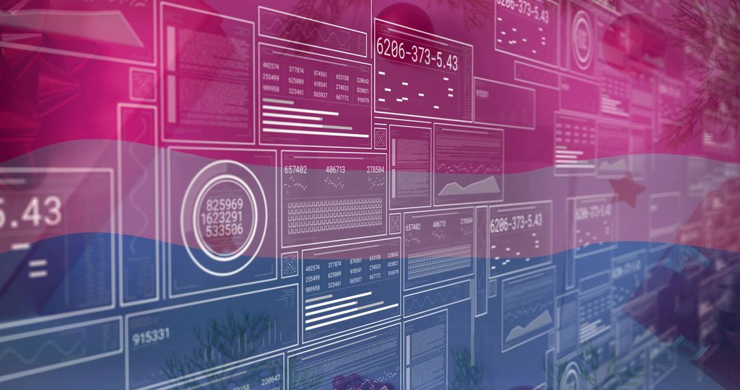 Translucent Digital Dashboards on Modern Office Glass Partition