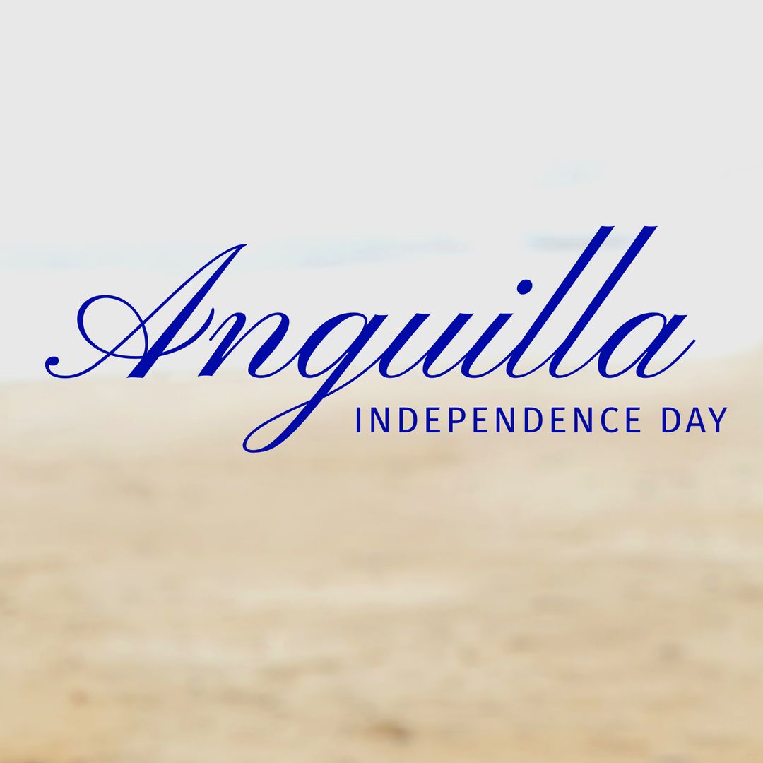 Anguilla Independence Day Beach Background with Text