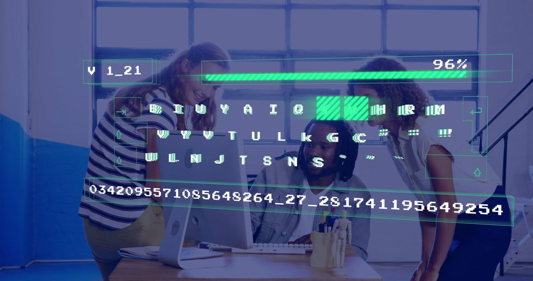 Team Analyzing Data in Modern Office Setting