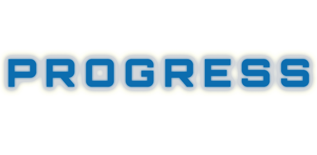 Digital PNG Progress Text on Transparent Background, Vector Style