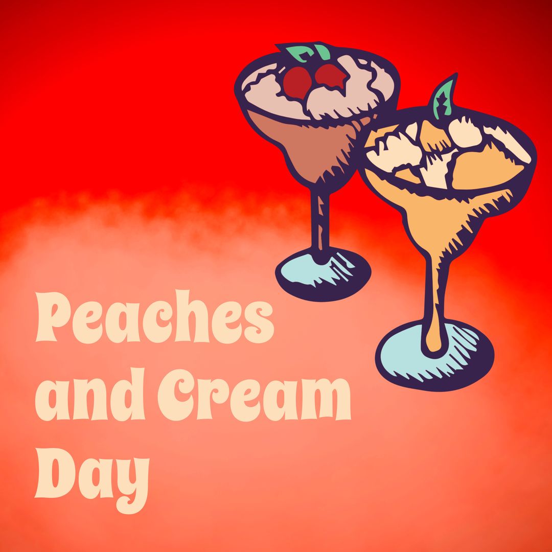 Illustration Celebrating Peaches and Cream Day