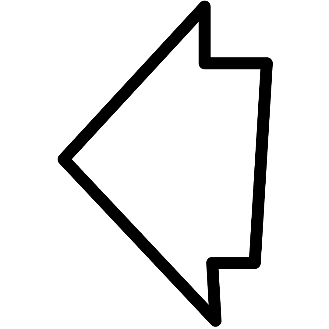 Black Arrow on Transparent Background Illustration