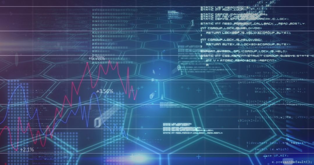Futuristic Financial Data and Digital Network Interface