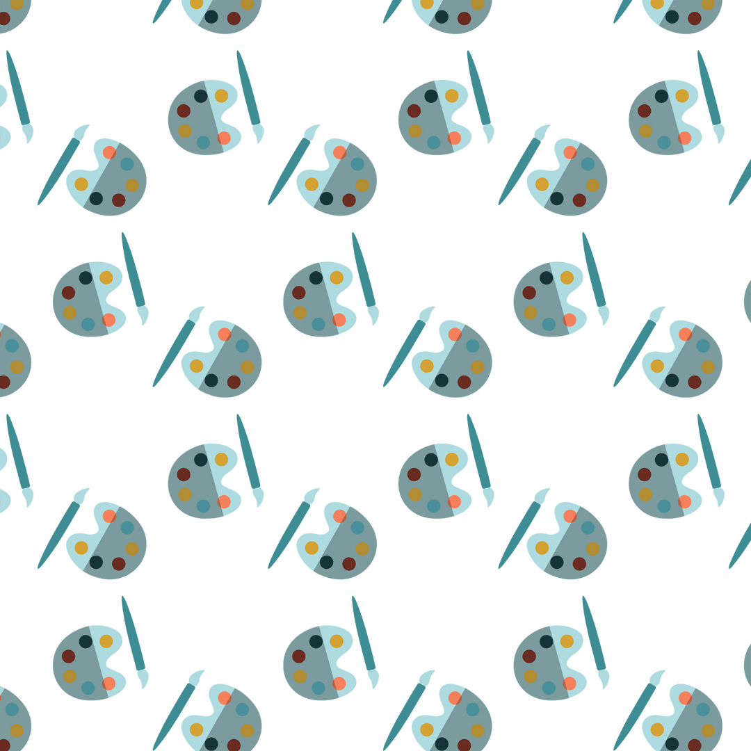 Colorful Paint Pattern on Transparent Background