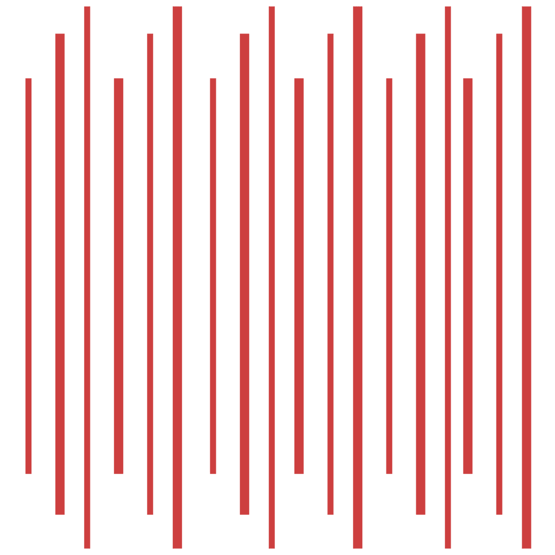 Red Abstract Linear Shape on Transparent Background Illustration