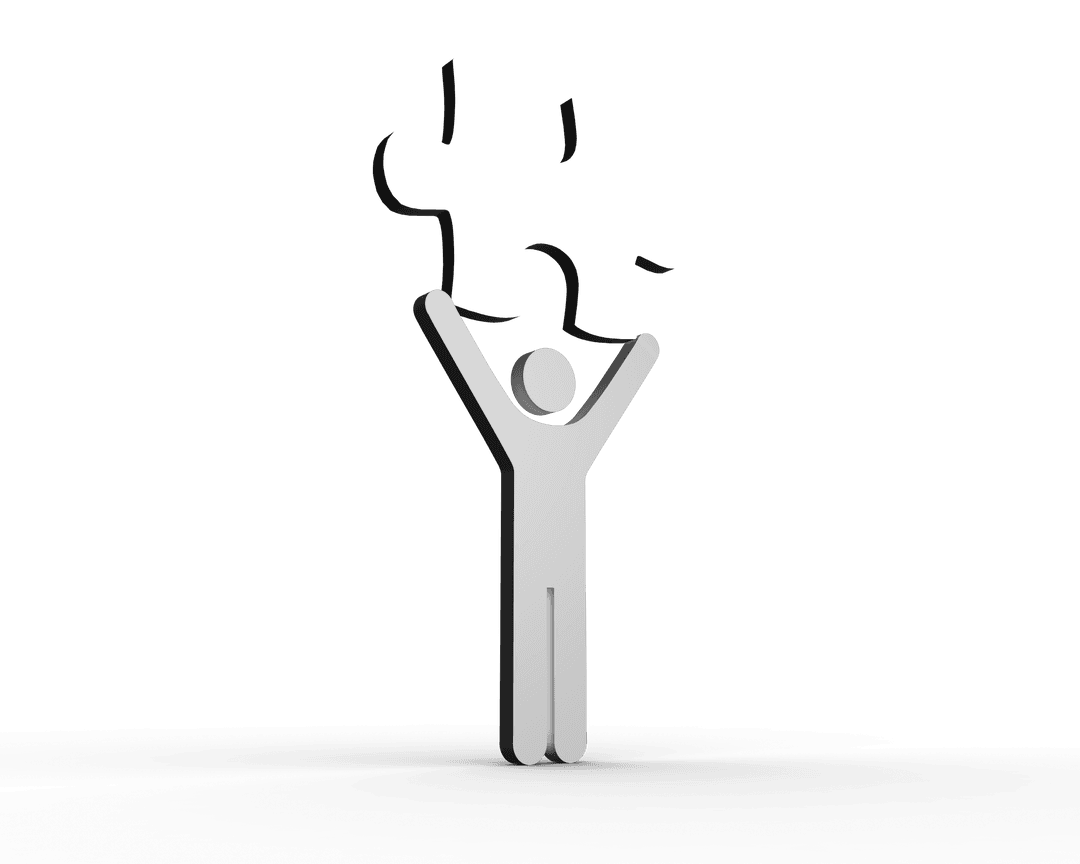 Illustration of Figure Holding Puzzle on Transparent Background