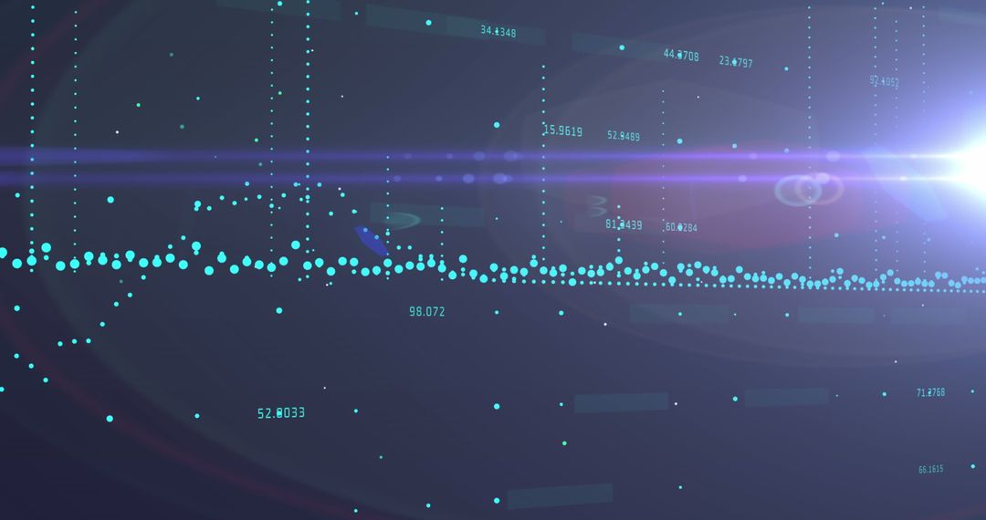 Dynamic Financial Growth and Digital Data Visualization in Blue