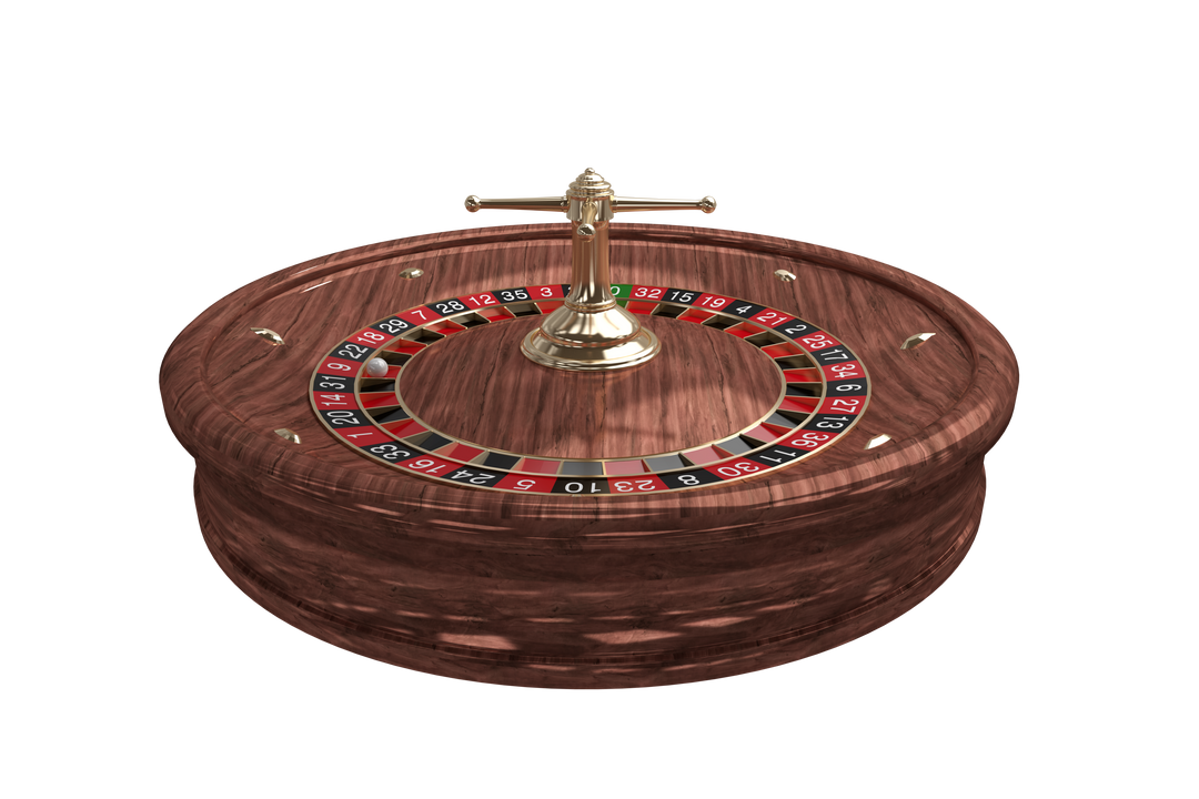 Wooden Roulette Wheel Close-up, Transparent Background - Download Free Stock Images Pikwizard.com