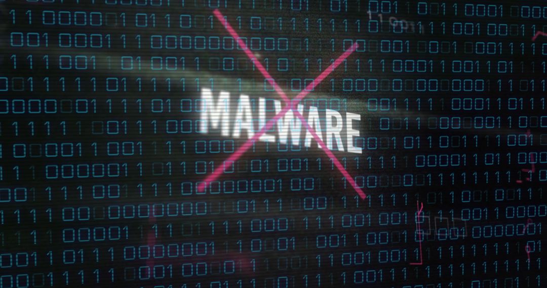 Binary Code with Illegally Accessed MALWARE Warning