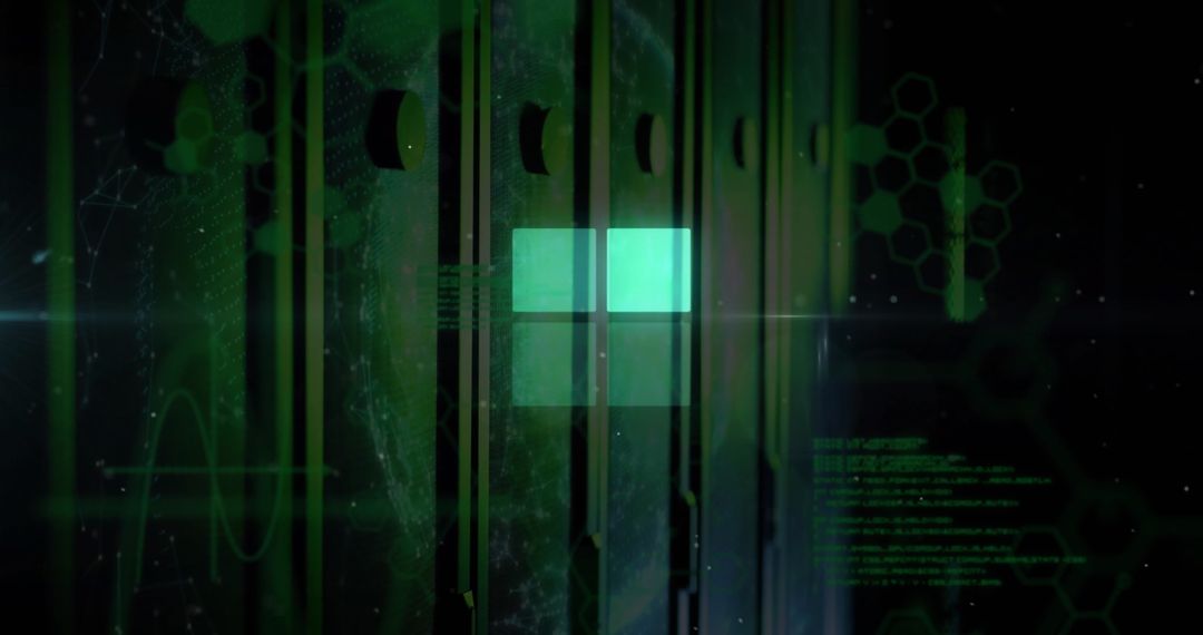 Futuristic Digital Data Processing with Server Connections