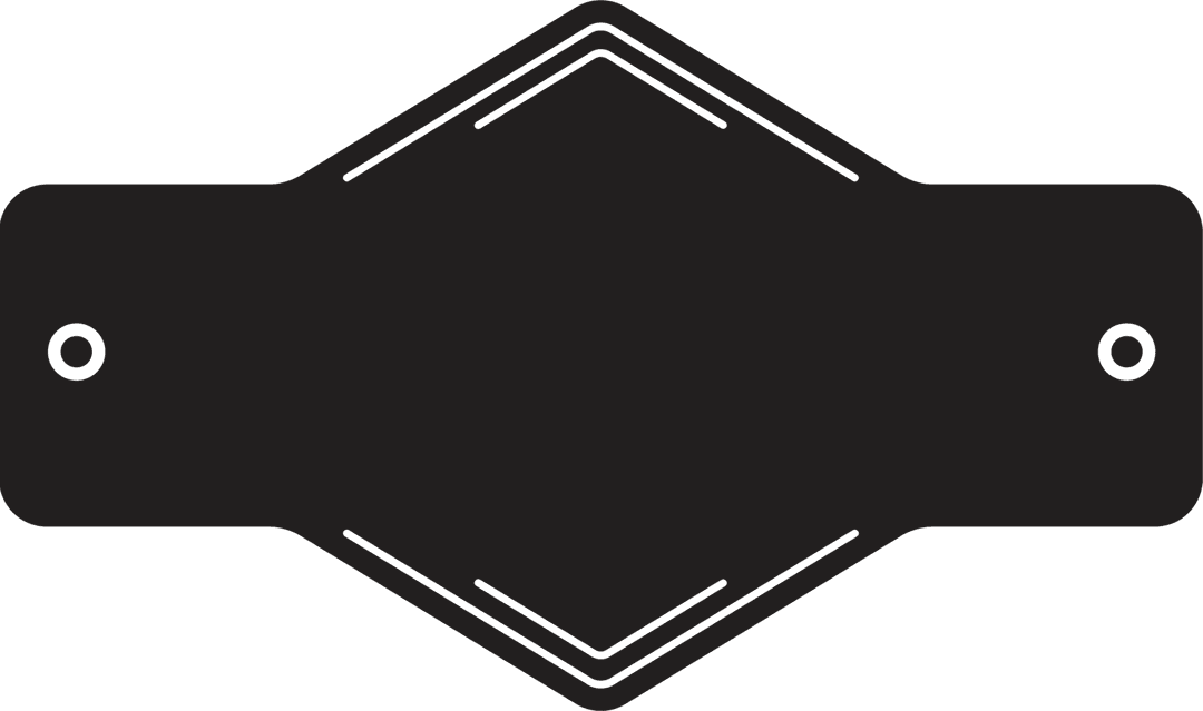 Black badge emblem on transparent background with modern design