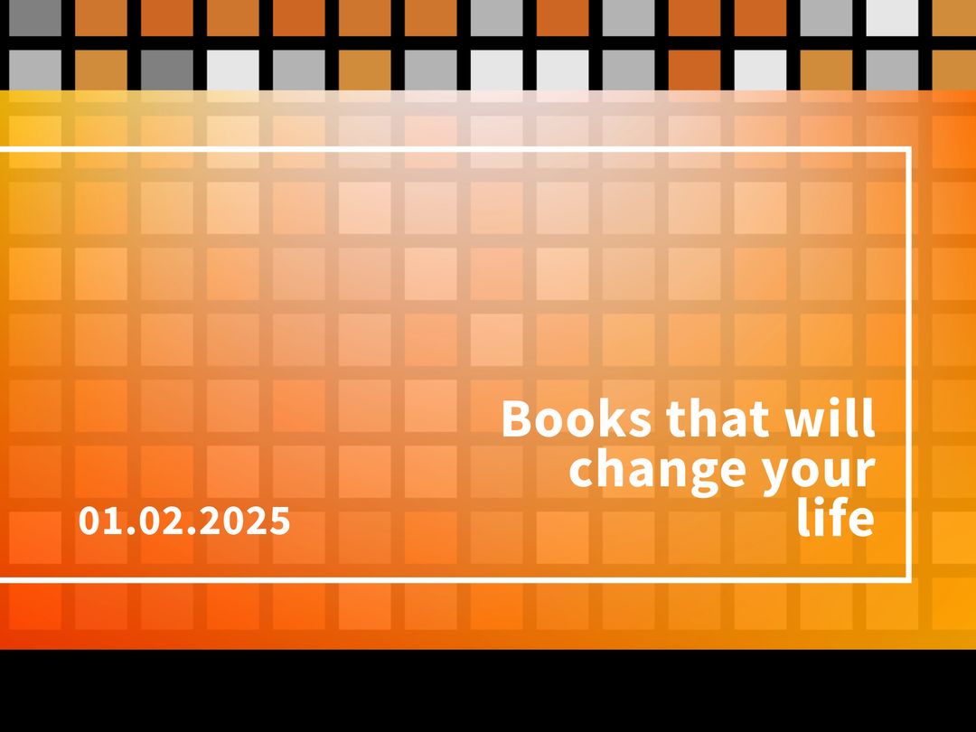Orange and Gray Geometric Book Promotion Background