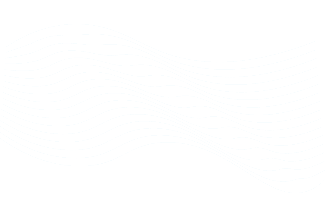 Blue Wave-Like Transparent Lines on White Background