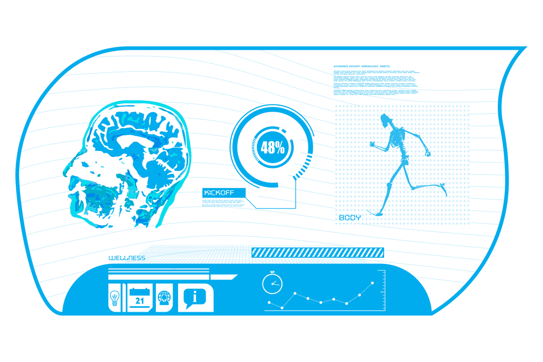 Futuristic Blue ID Card Concept with Transparent Effects