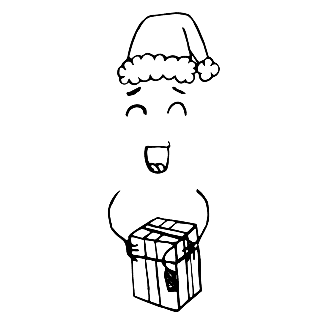 Happy Snowman Illustration on Transparent Background