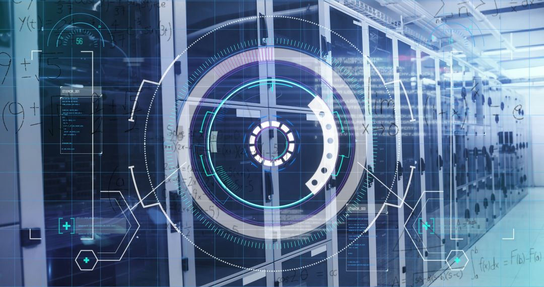 Advanced Digital Interface in Modern Server Room