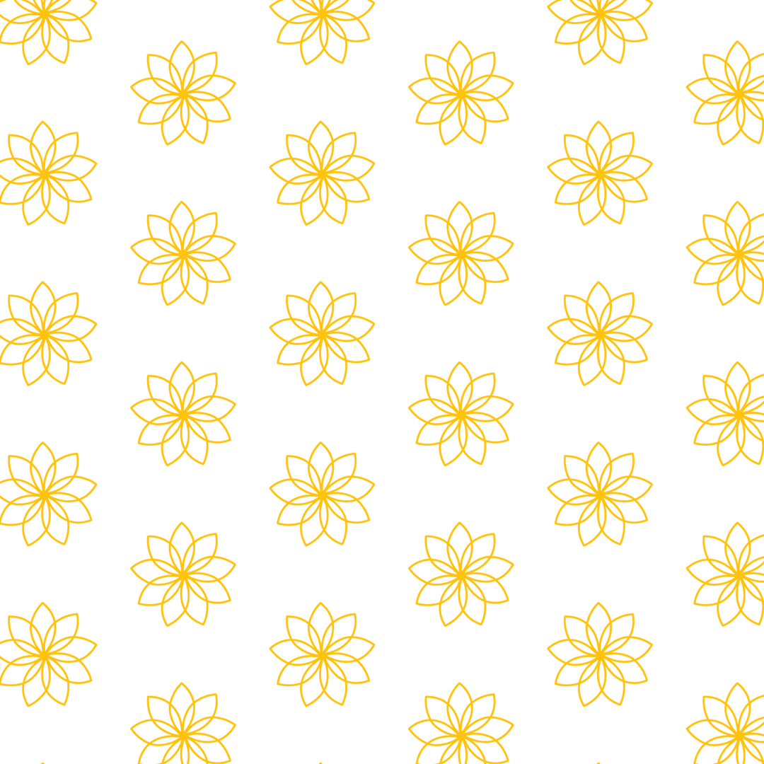 Transparent Repeated Yellow Flowers Pattern on Vector Background