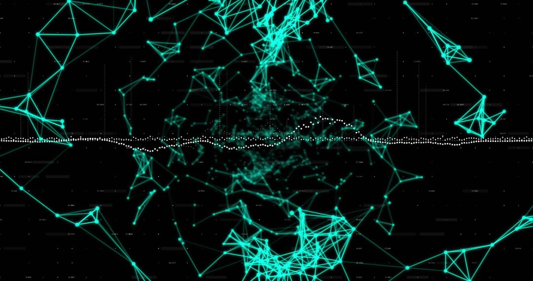 Futuristic Digital Blockchain Network Concept