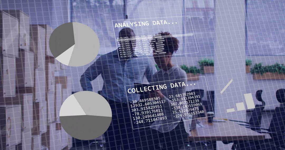 Data Processing Overlay in Business Discussion Interacting Indoors