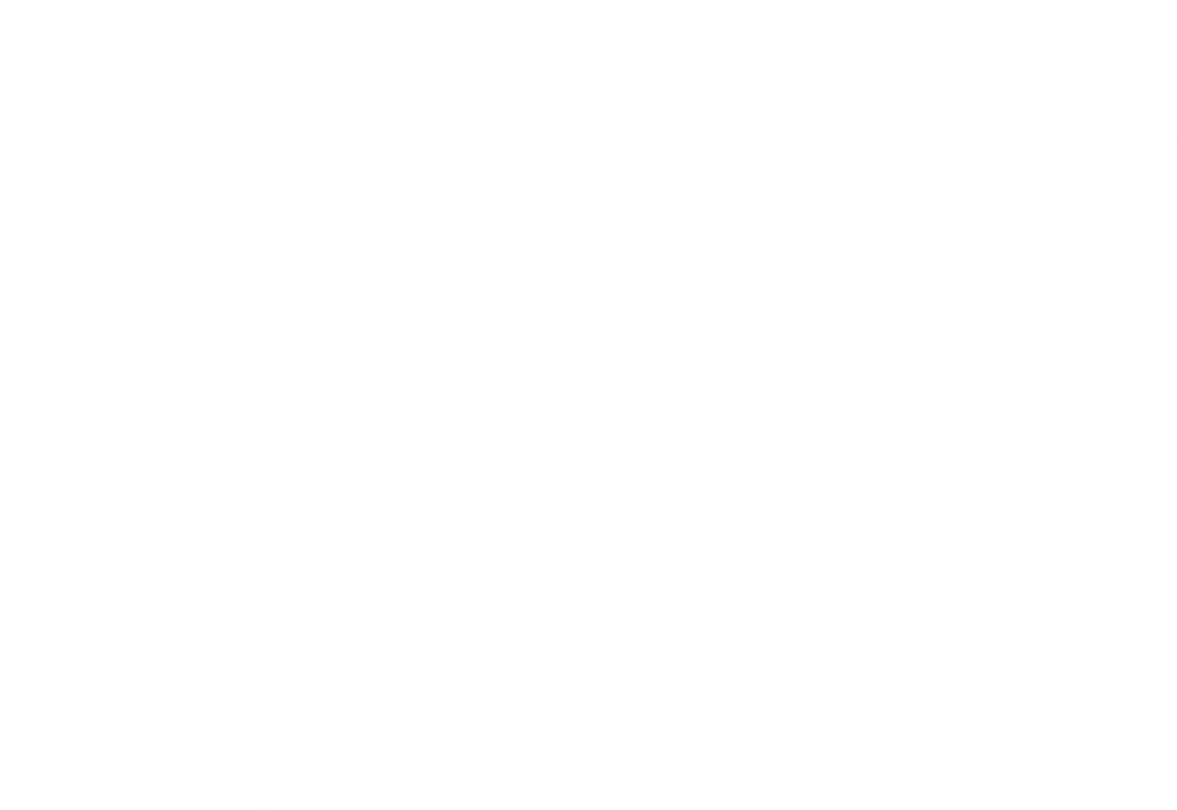 Transparent Back to School Education Doodle Set