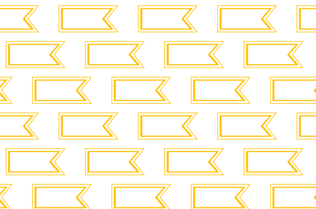 Yellow tags pattern on transparent background