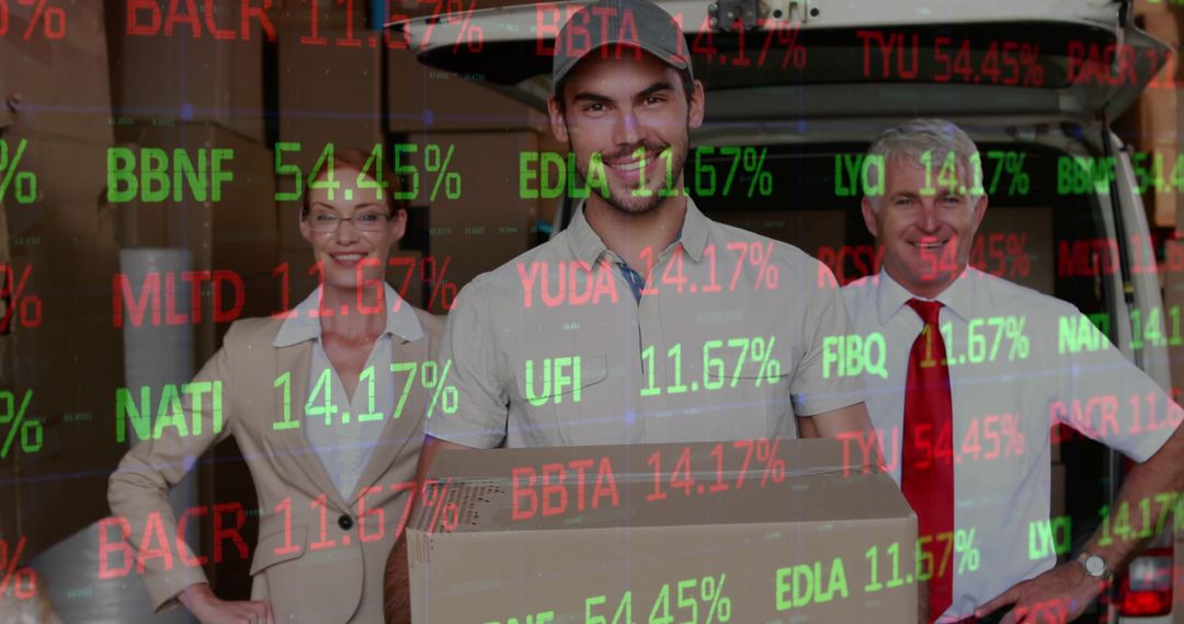 Delivery Business and Digital Data Integration Concept