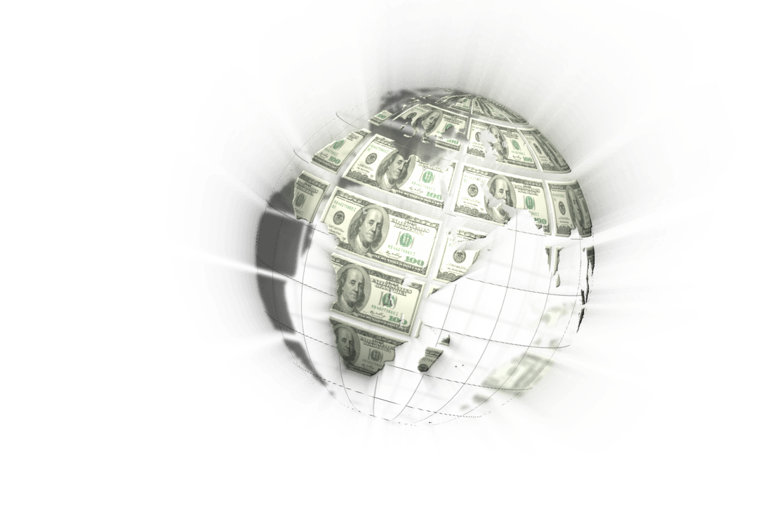 Transparent Globe Constructed from Dollar Notes in Abstract Style - Download Free Stock Images Pikwizard.com