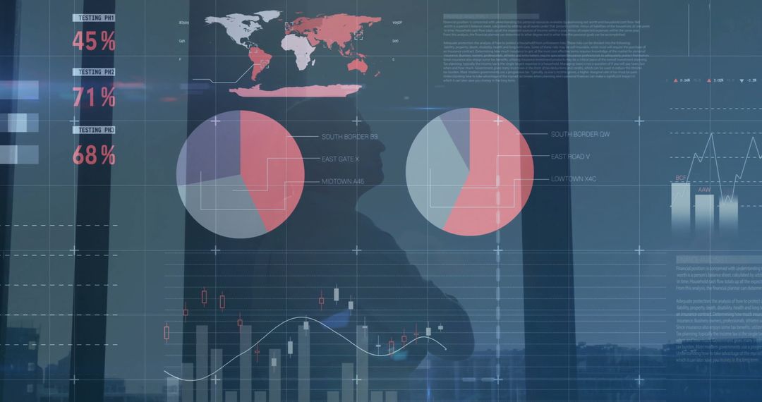 Businessman Analyzing Digital Global Financial Data