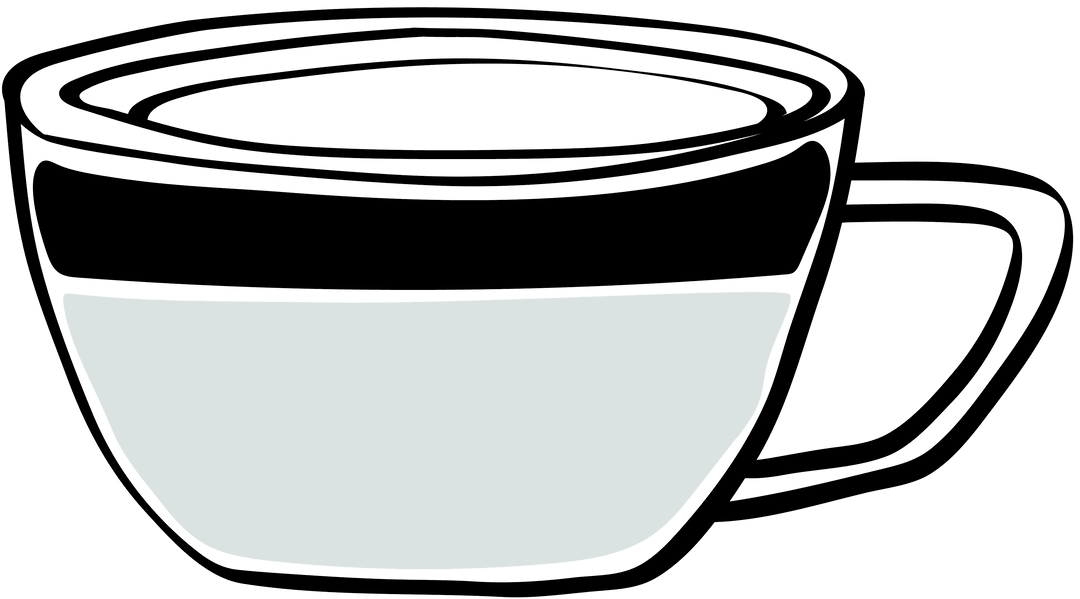 Transparent Coffee Cup Illustration for Design Projects