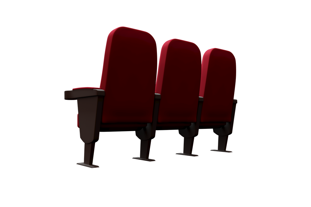 Row of Red Cinema Seats Transparent Background Vector - Download Free Stock Images Pikwizard.com