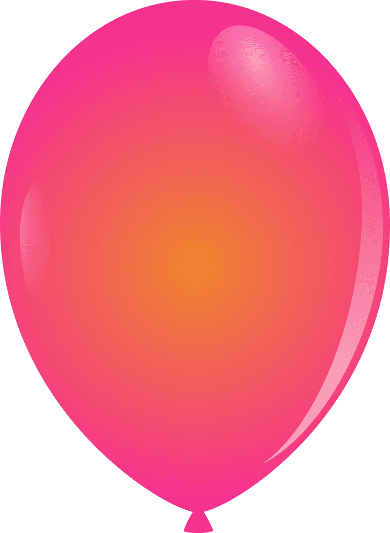 Glossy Gradient Balloon on Transparent Background for Festive Events