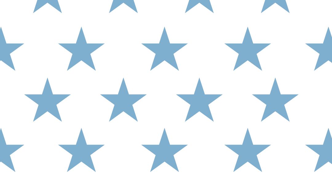 Blue Stars Pattern on White Background